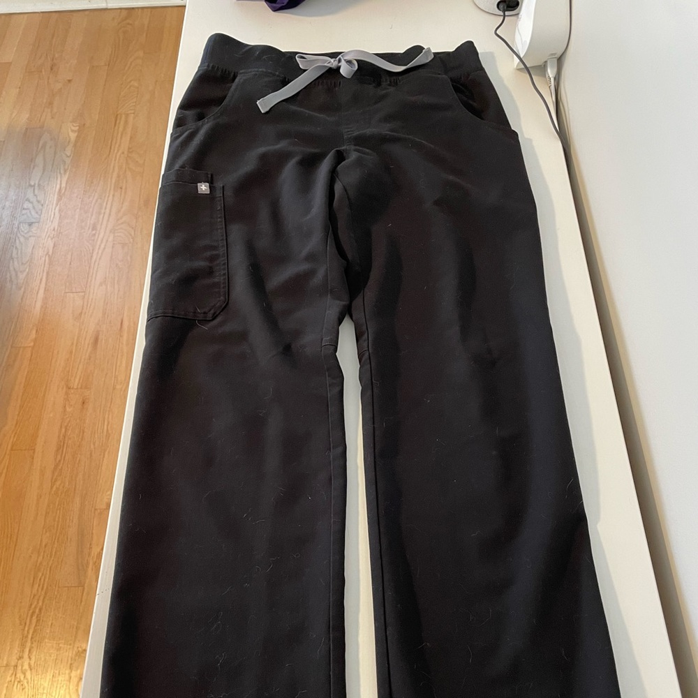 Figs Black Kade Scrubs Pants, XS